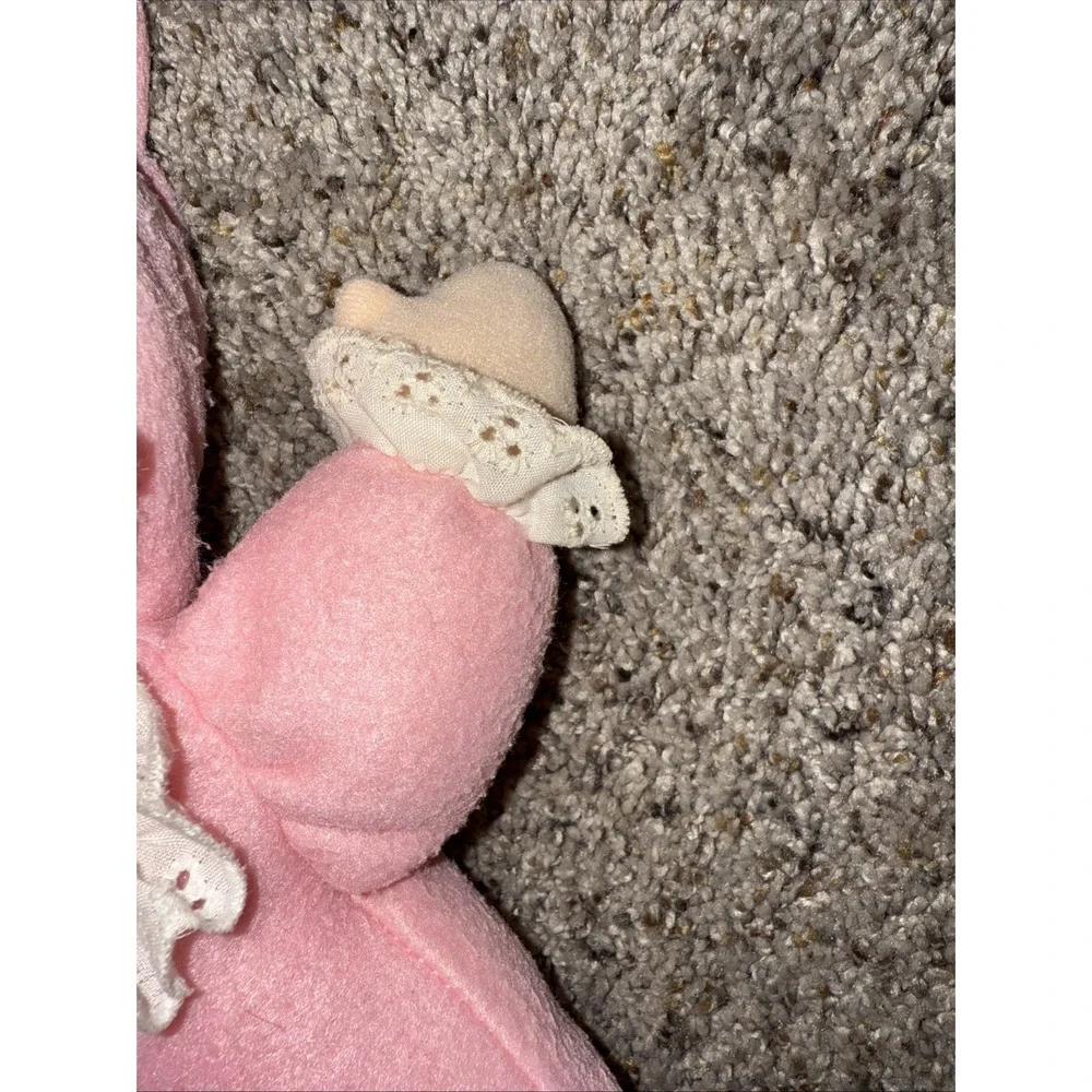Goldberger Fuzzy Fleece Baby Plush Doll Pink Stripes Pj's Vinyl 11